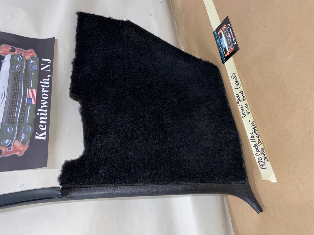 OEM 1969 1970 Cadillac Deville Fleetwood Calais LEFT DRIVER SIDE KICK PANEL TRIM (BLACK) - Image 3
