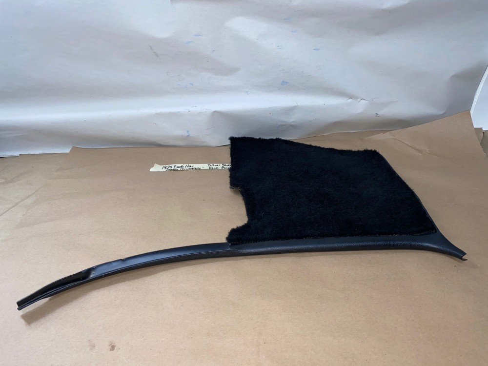 OEM 1969 1970 Cadillac Deville Fleetwood Calais LEFT DRIVER SIDE KICK PANEL TRIM (BLACK) - Image 5