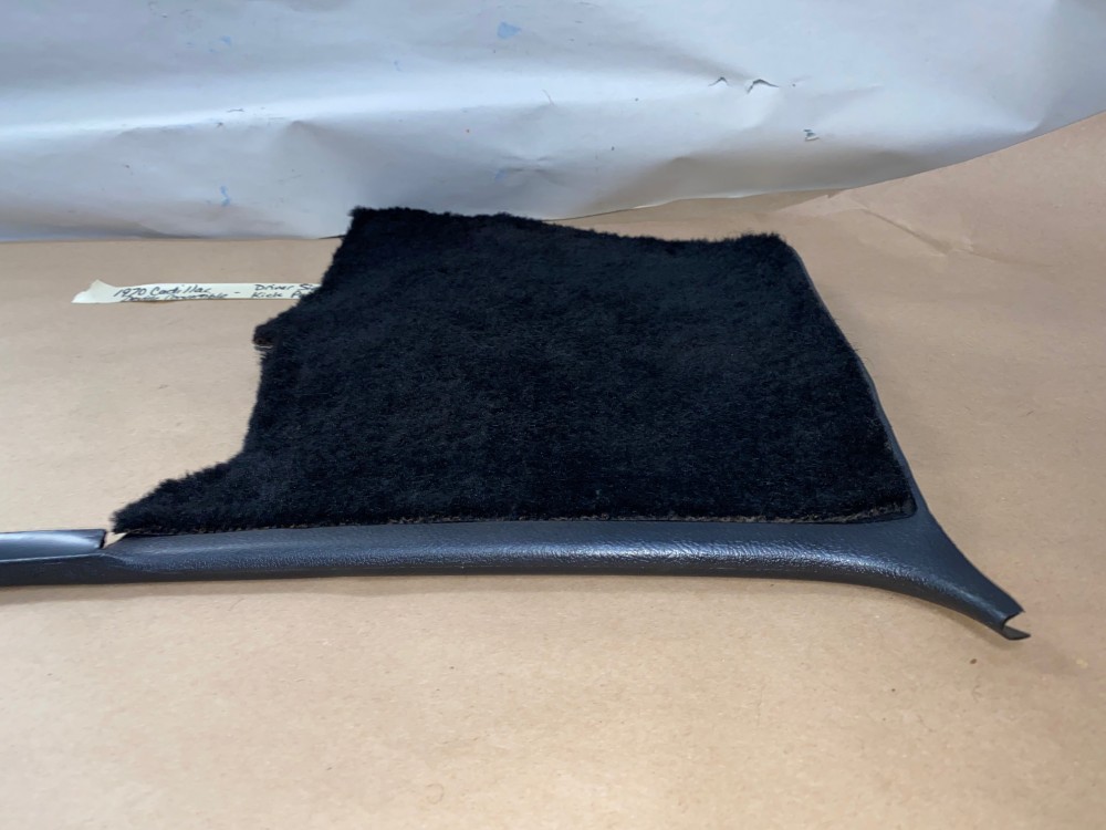 OEM 1969 1970 Cadillac Deville Fleetwood Calais LEFT DRIVER SIDE KICK PANEL TRIM (BLACK) - Image 6