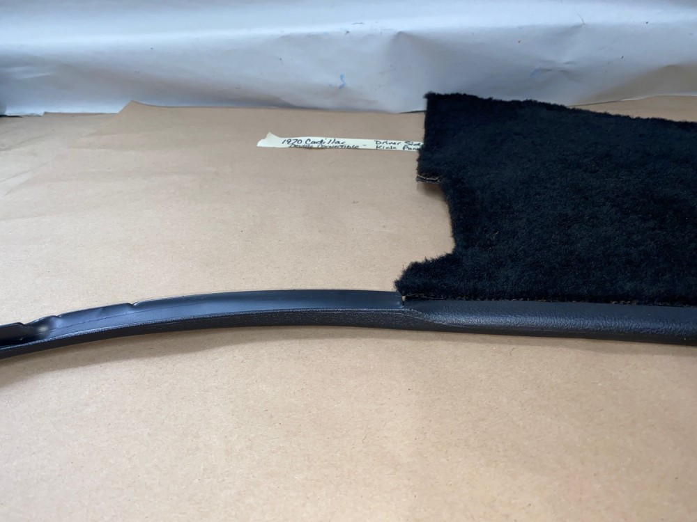 OEM 1969 1970 Cadillac Deville Fleetwood Calais LEFT DRIVER SIDE KICK PANEL TRIM (BLACK) - Image 7