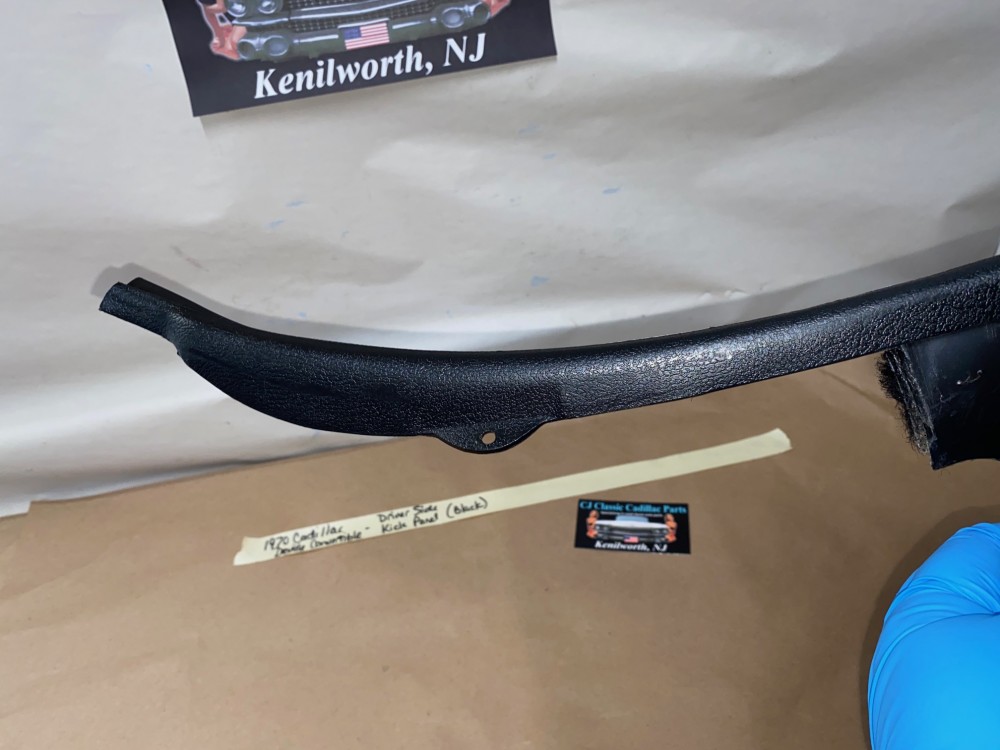 OEM 1969 1970 Cadillac Deville Fleetwood Calais LEFT DRIVER SIDE KICK PANEL TRIM (BLACK) - Image 9
