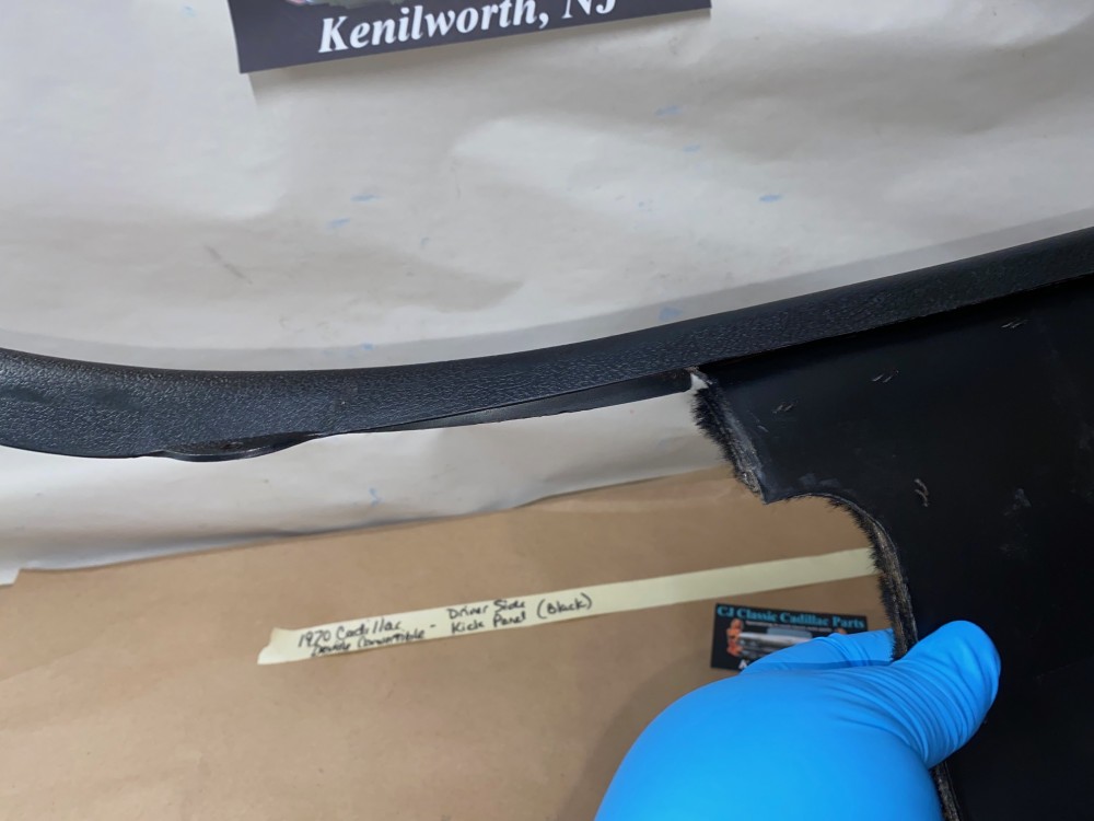 OEM 1969 1970 Cadillac Deville Fleetwood Calais LEFT DRIVER SIDE KICK PANEL TRIM (BLACK) - Image 15