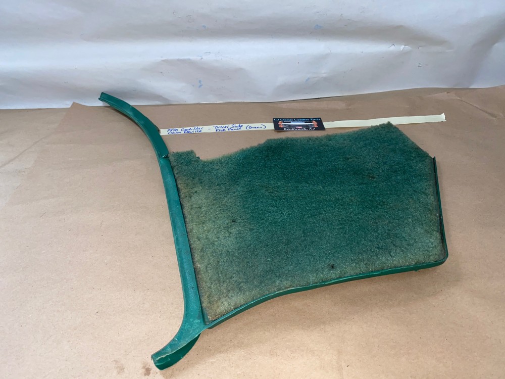 OEM 1969 1970 Cadillac Deville Fleetwood Calais LEFT DRIVER SIDE KICK PANEL TRIM (GREEN) - Image 5