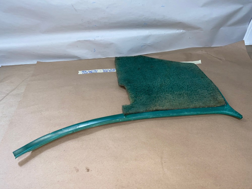 OEM 1969 1970 Cadillac Deville Fleetwood Calais LEFT DRIVER SIDE KICK PANEL TRIM (GREEN) - Image 6