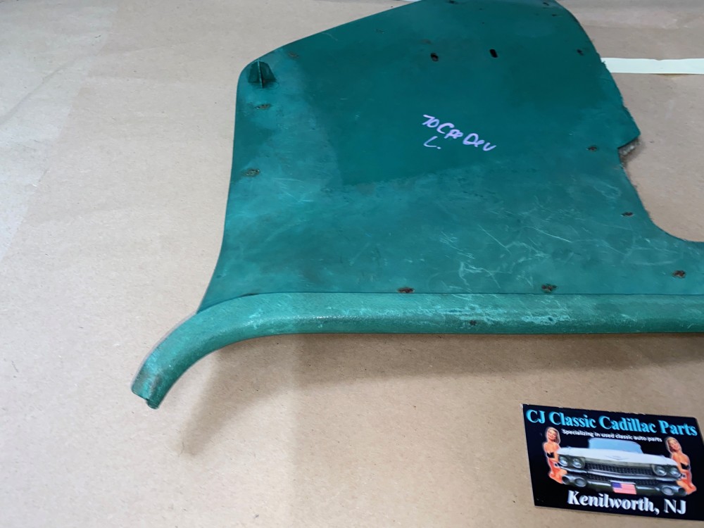 OEM 1969 1970 Cadillac Deville Fleetwood Calais LEFT DRIVER SIDE KICK PANEL TRIM (GREEN) - Image 23