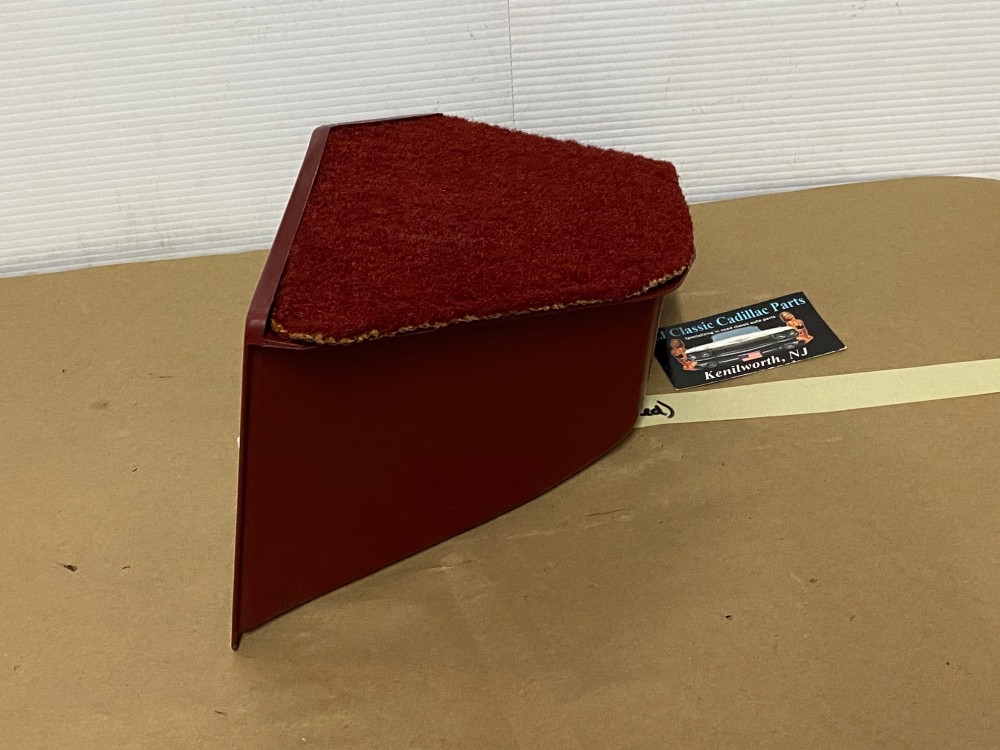 OEM 1971 1972 1973 1974 1975 1976 Cadillac Deville Eldorado Fleetwood Calais RIGHT PASSENGER SIDE KICK PANEL WASTE BASKET TRASH CAN RED - Image 11