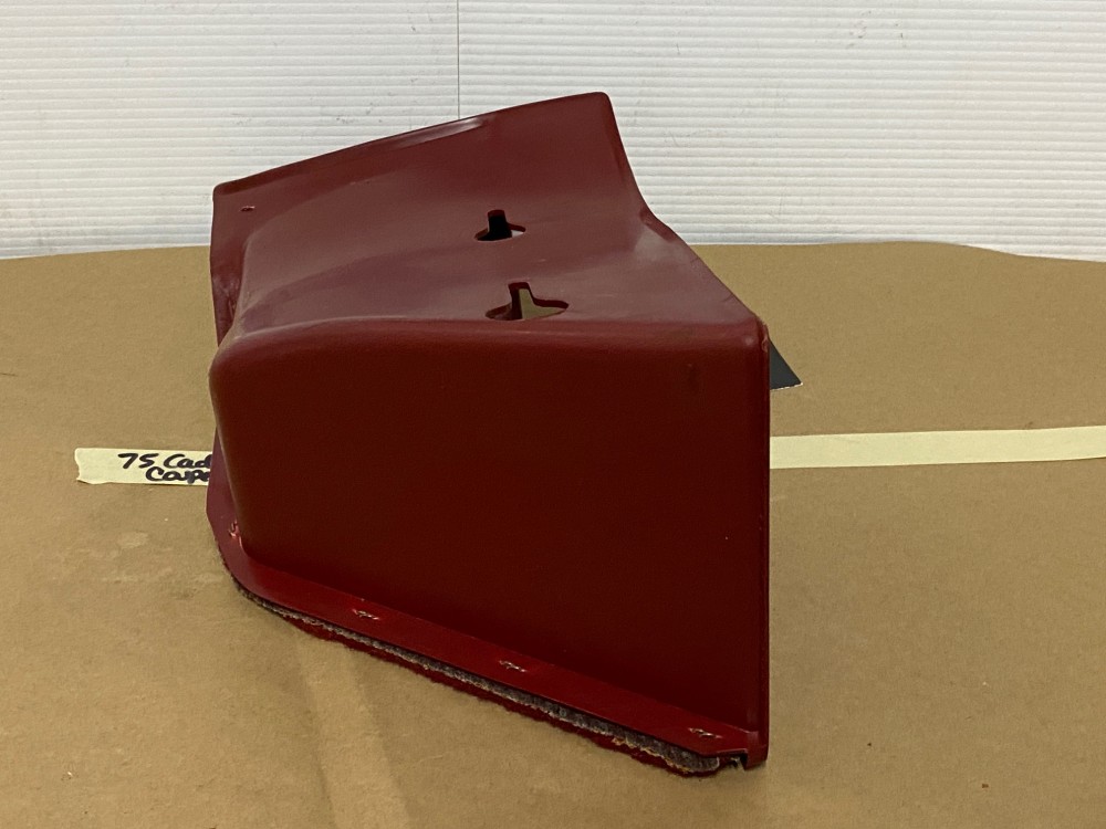 OEM 1971 1972 1973 1974 1975 1976 Cadillac Deville Eldorado Fleetwood Calais RIGHT PASSENGER SIDE KICK PANEL WASTE BASKET TRASH CAN RED - Image 6