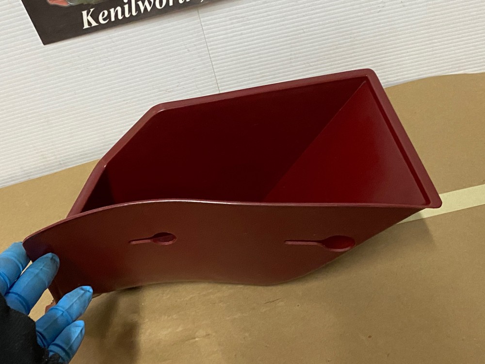 OEM 1971 1972 1973 1974 1975 1976 Cadillac Deville Eldorado Fleetwood Calais RIGHT PASSENGER SIDE KICK PANEL WASTE BASKET TRASH CAN RED - Image 2