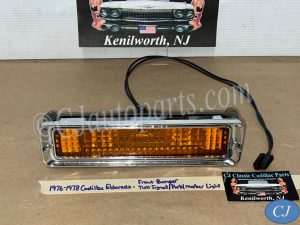 OEM 1976 1977 1978 Cadillac Eldorado FRONT BUMPER TURN SIGNAL MARKER PARK LIGHT LENS BEZEL #5966710/#5966544/#5966546