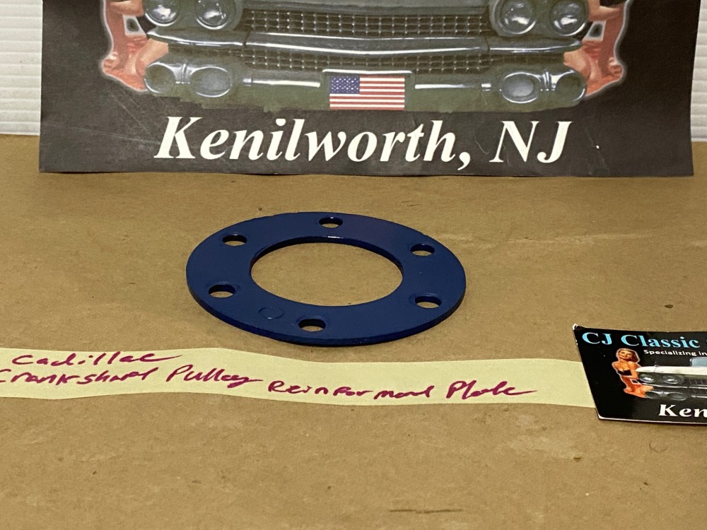 OEM 1963 1964 1965 1966 1967 CADILLAC DEVILLE ELDORADO FLEETWOOD CALAIS 429/390 ENGINE CRANK CRANKSHAFT PULLEY MOUNTING REINFORCEMENT PLATE - Image 3