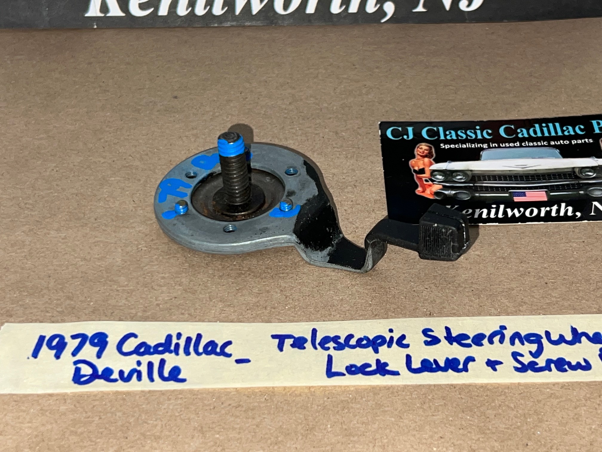 OEM 1979 1980 1981 1982 1983 1984 1985 1986 1987 1988 1989 1990 1991 1992 Cadillac Deville Eldorado Fleetwood Calais Brougham Seville TILT TELESCOPIC STEERING WHEEL ADJUSTING LEVER & SCREW PLATE #16163613 - Image 7