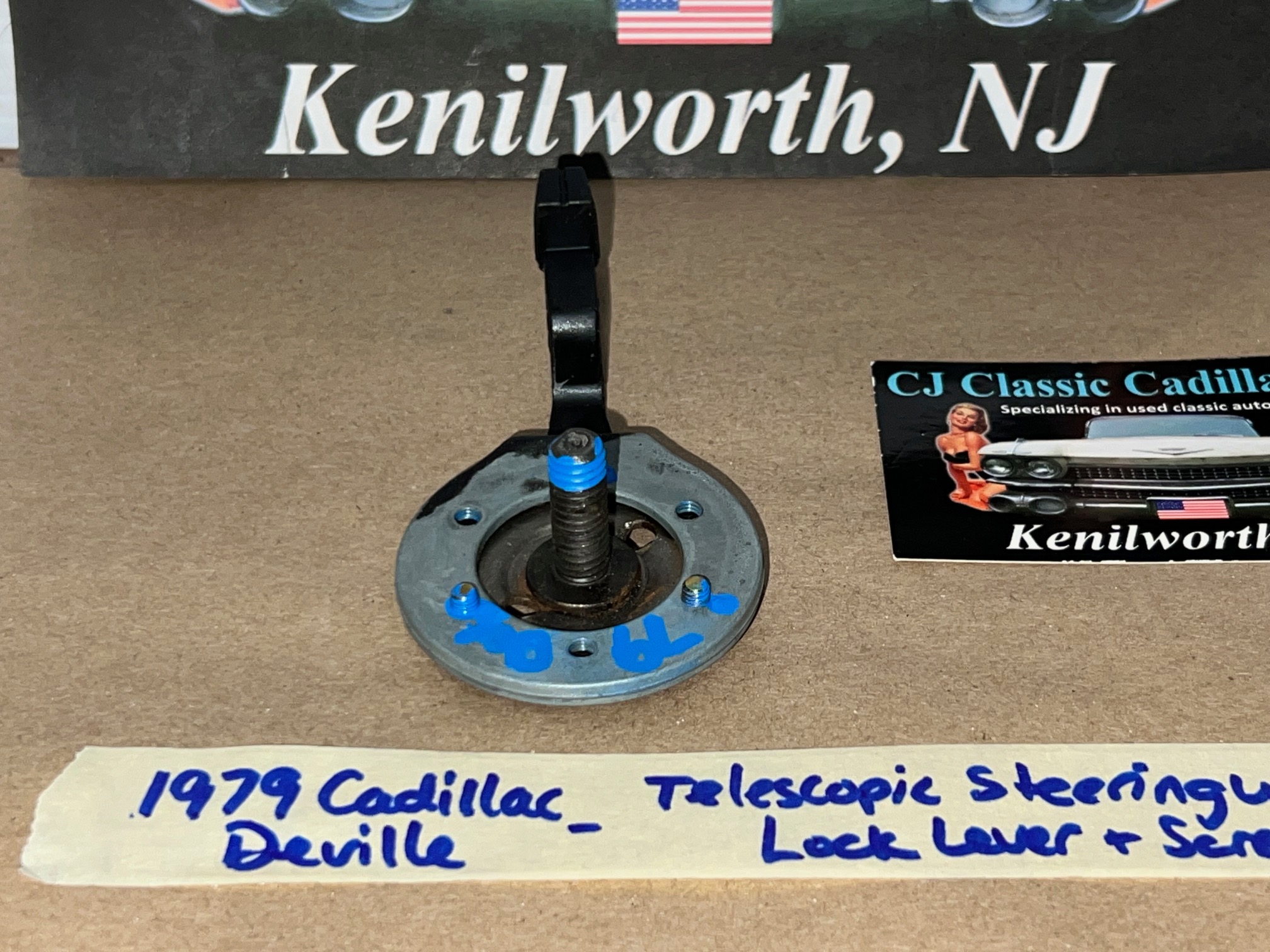 OEM 1979 1980 1981 1982 1983 1984 1985 1986 1987 1988 1989 1990 1991 1992 Cadillac Deville Eldorado Fleetwood Calais Brougham Seville TILT TELESCOPIC STEERING WHEEL ADJUSTING LEVER & SCREW PLATE #16163613 - Image 6