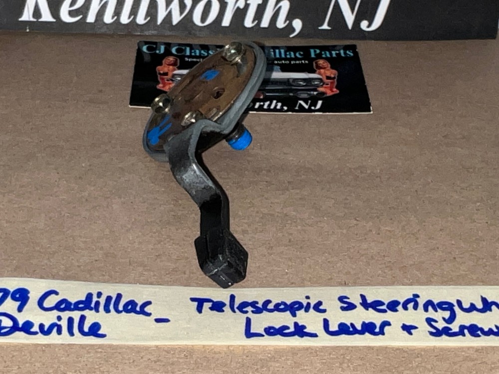OEM 1979 1980 1981 1982 1983 1984 1985 1986 1987 1988 1989 1990 1991 1992 Cadillac Deville Eldorado Fleetwood Calais Brougham Seville TILT TELESCOPIC STEERING WHEEL ADJUSTING LEVER & SCREW PLATE #16163613 - Image 2