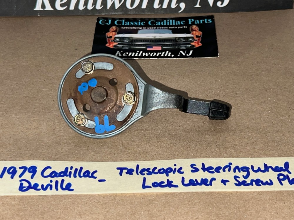 OEM 1979 1980 1981 1982 1983 1984 1985 1986 1987 1988 1989 1990 1991 1992 Cadillac Deville Eldorado Fleetwood Calais Brougham Seville TILT TELESCOPIC STEERING WHEEL ADJUSTING LEVER & SCREW PLATE #16163613 - Image 8