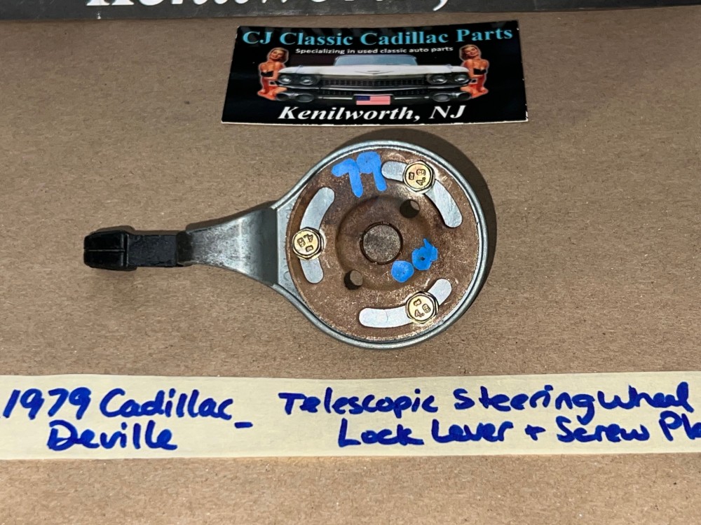 OEM 1979 1980 1981 1982 1983 1984 1985 1986 1987 1988 1989 1990 1991 1992 Cadillac Deville Eldorado Fleetwood Calais Brougham Seville TILT TELESCOPIC STEERING WHEEL ADJUSTING LEVER & SCREW PLATE #16163613 - Image 10