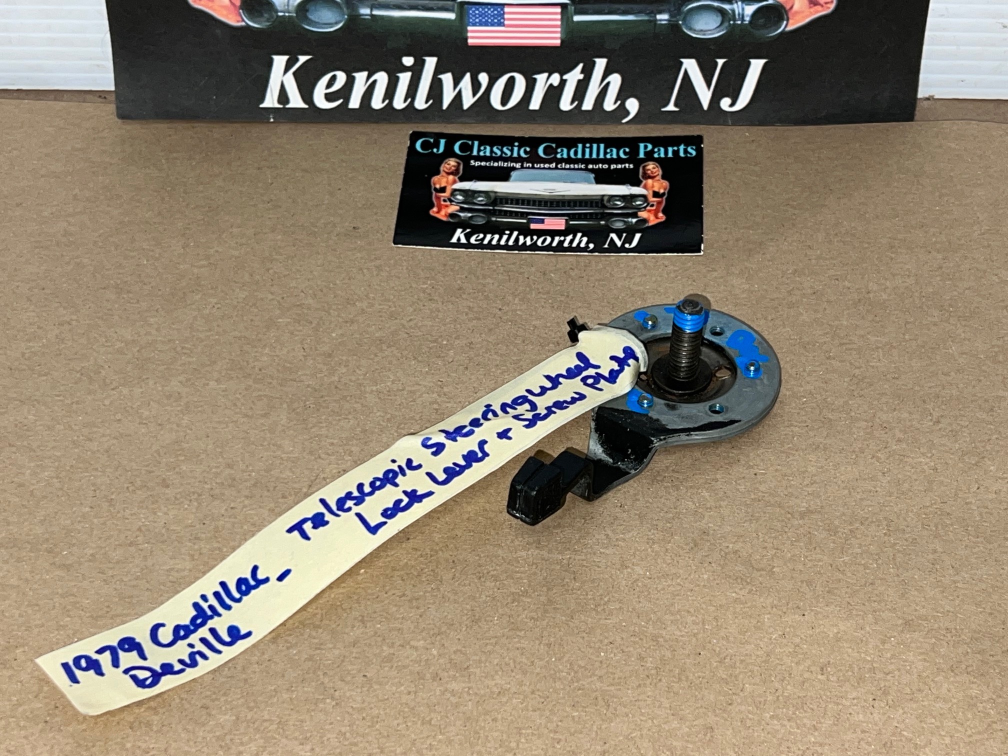 OEM 1979 1980 1981 1982 1983 1984 1985 1986 1987 1988 1989 1990 1991 1992 Cadillac Deville Eldorado Fleetwood Calais Brougham Seville TILT TELESCOPIC STEERING WHEEL ADJUSTING LEVER & SCREW PLATE #16163613 - Image 12