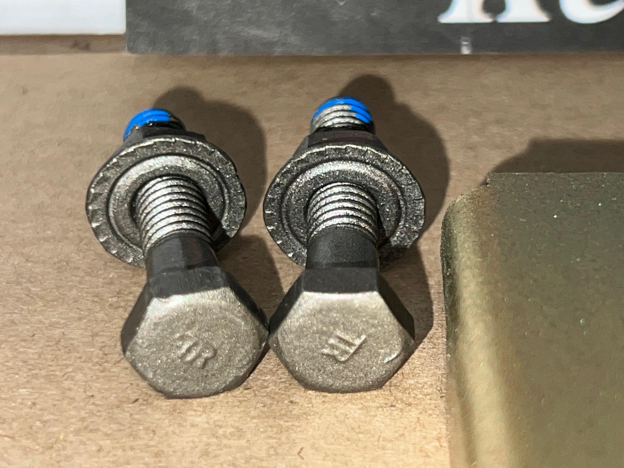 OEM 1960 Cadillac Deville Eldorado Fleetwood FRONT GRILL TO BUMPER MOUNTING BRACKETS W/FACTORY TR STAMPED BOLTS - SET OF 5 - Image 10