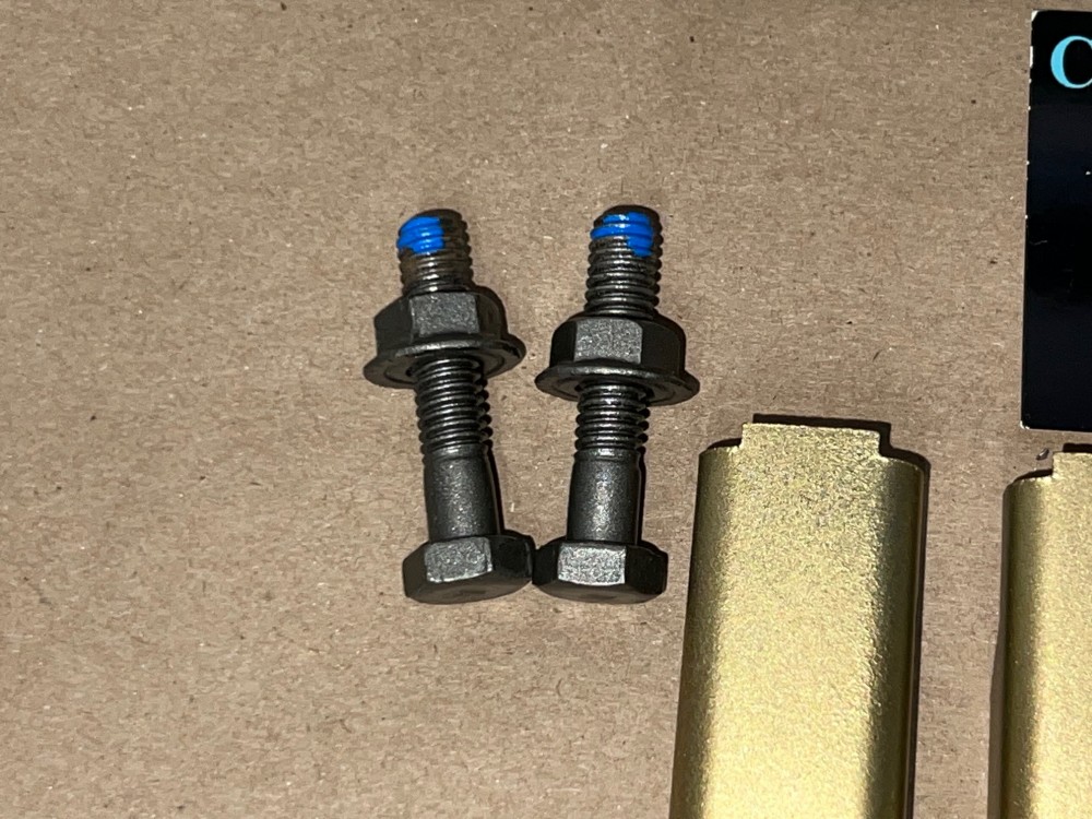 OEM 1960 Cadillac Deville Eldorado Fleetwood FRONT GRILL TO BUMPER MOUNTING BRACKETS W/FACTORY TR STAMPED BOLTS - SET OF 5 - Image 13
