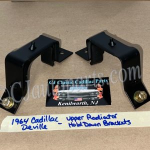 OEM 1961 1962 1963 1964 Cadillac Deville Eldorado Fleetwood UPPER RADIATOR HOLD DOWN MOUNTING BRACKETS WITH RUBBER CUSHION PAD #1475179/#578372