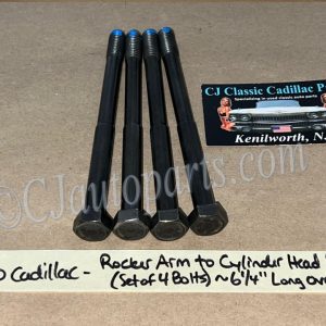1949 1950 1951 1952 1953 1954 1955 1956 1957 1958 1959 1960 1961 1962 1963 Cadillac Deville Eldorado Fleetwood 390/365/331 Engine ROCKER ARM CYLINDER HEAD BOLTS (~6-1/4" LONG) SET OF 4 #1451862