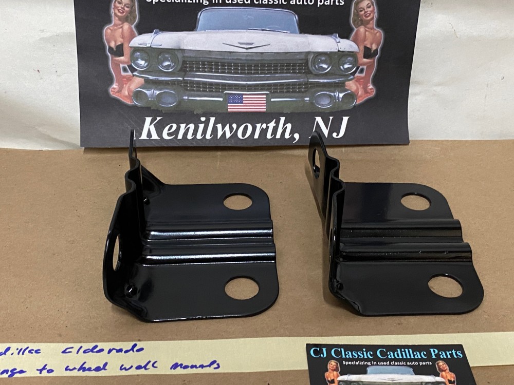 OEM 1971 1972 1973 1974 Cadillac Eldorado HOOD HINGE TO WHEEL WELL MOUNTING BRACKETS - PAIR #1494988 - Image 6