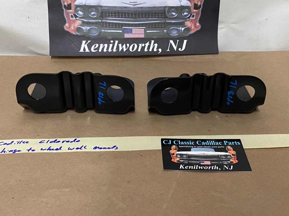 OEM 1971 1972 1973 1974 Cadillac Eldorado HOOD HINGE TO WHEEL WELL MOUNTING BRACKETS - PAIR #1494988 - Image 4
