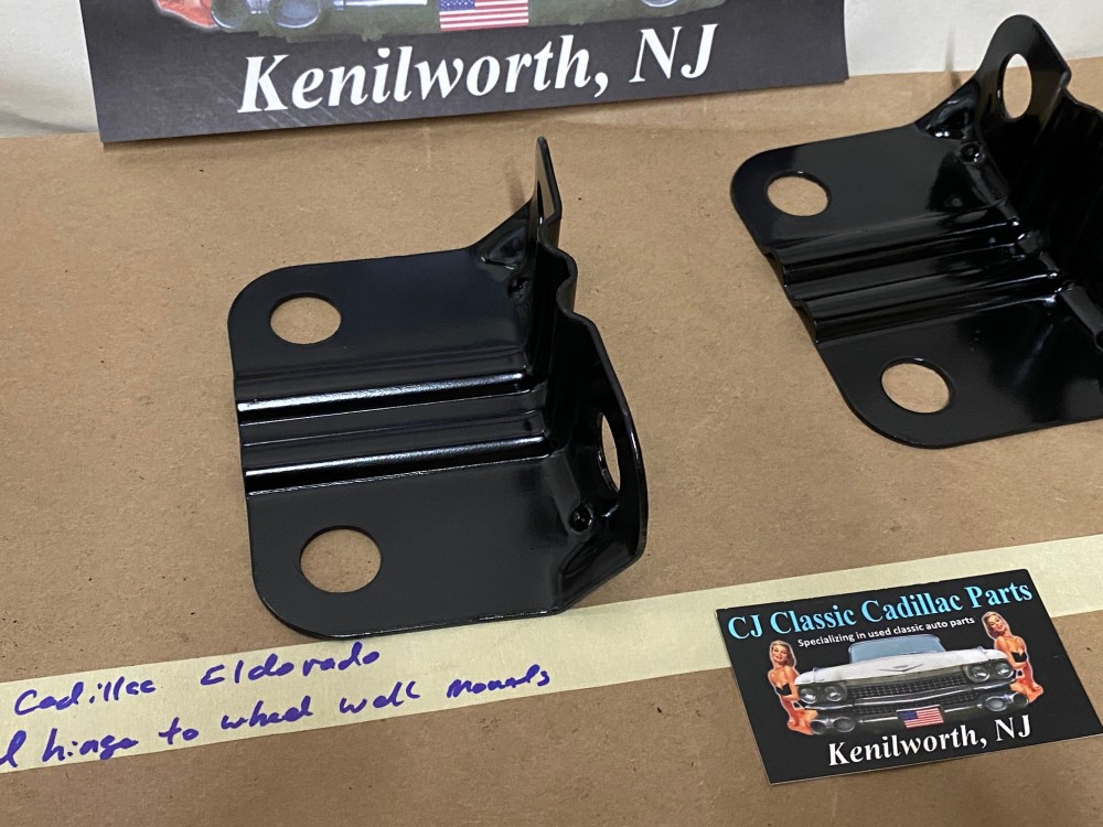 OEM 1971 1972 1973 1974 Cadillac Eldorado HOOD HINGE TO WHEEL WELL MOUNTING BRACKETS - PAIR #1494988 - Image 13