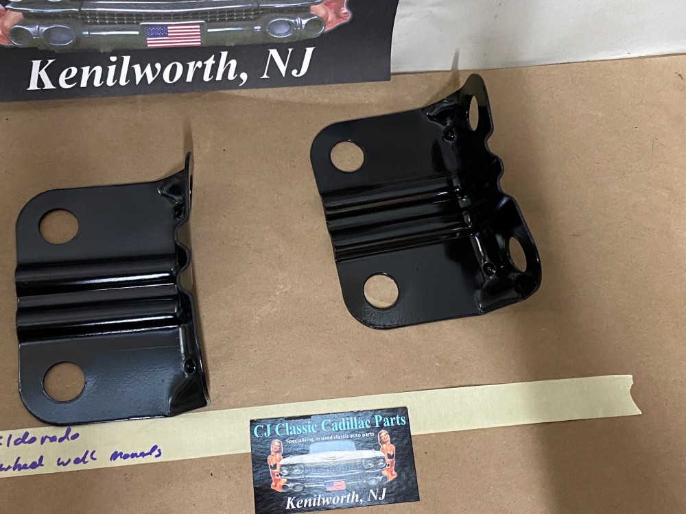 OEM 1971 1972 1973 1974 Cadillac Eldorado HOOD HINGE TO WHEEL WELL MOUNTING BRACKETS - PAIR #1494988 - Image 15