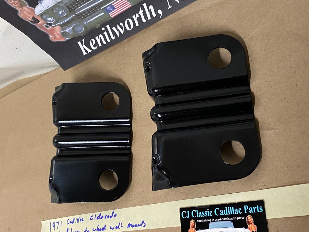 OEM 1971 1972 1973 1974 Cadillac Eldorado HOOD HINGE TO WHEEL WELL MOUNTING BRACKETS - PAIR #1494988 - Image 18