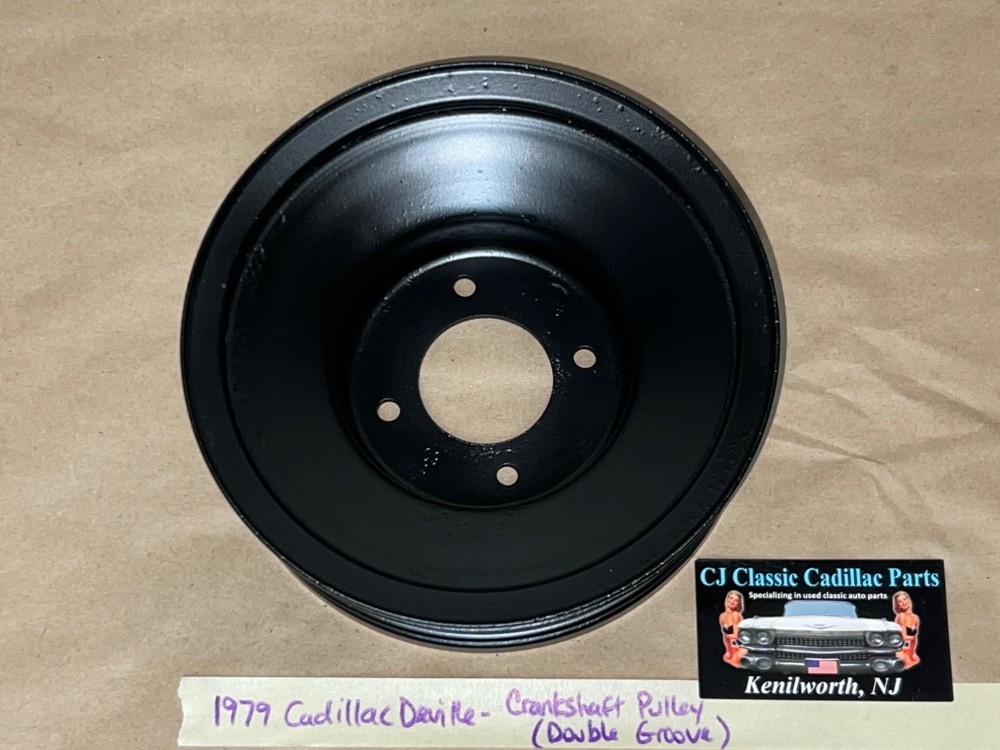 RESTORED 1979 CADILLAC Fleetwood Deville 425 ENGINE HARMONIC BALANCER CRANK CRANKSHAFT PULLEY 2 DOUBLE GROOVE #1610418 - Image 2