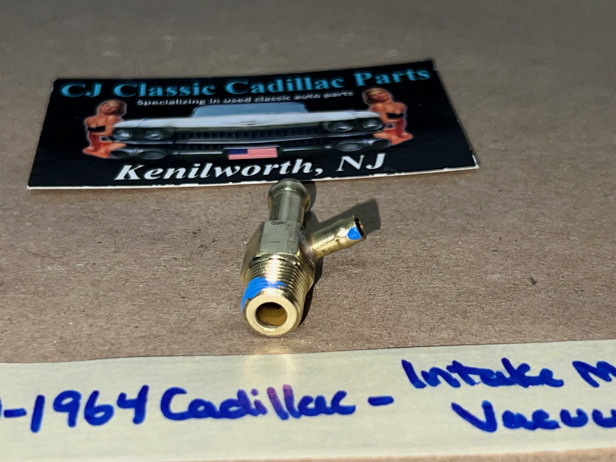 1959 1960 1961 1962 1963 1964 CADILLAC DEVILLE ELDORADO FLEETWOOD REAR INTAKE MANIFOLD VACUUM TEE TREE CONNECTOR FITTING (DOUBLE OUTLET) #1475109/#1481991/#1474314 - Image 2