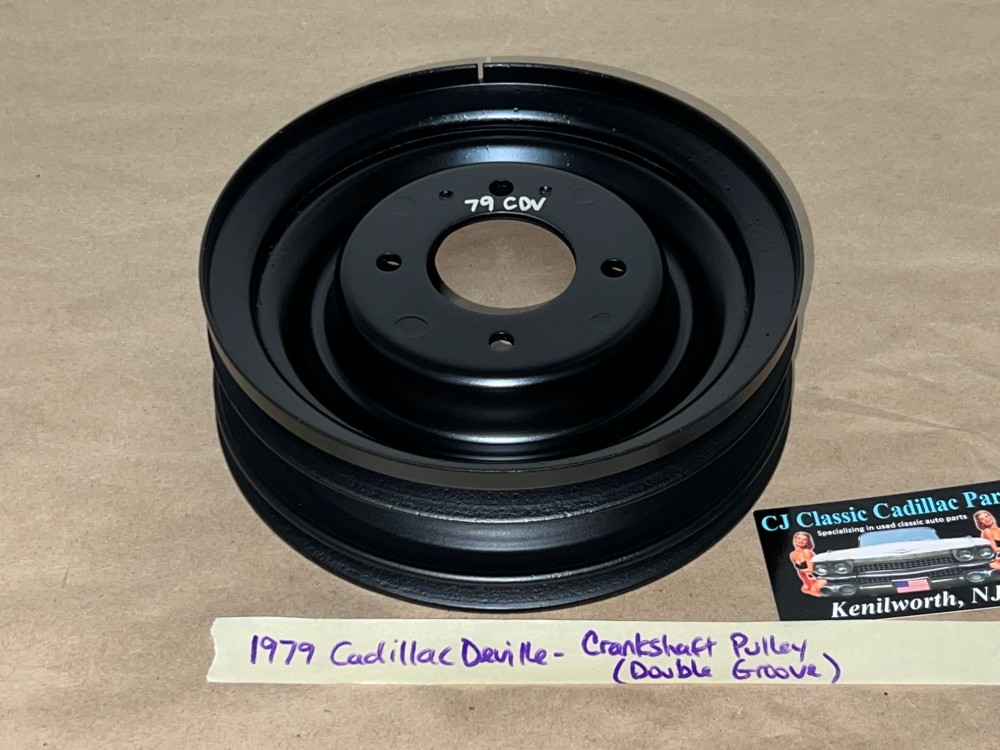 RESTORED 1979 CADILLAC Fleetwood Deville 425 ENGINE HARMONIC BALANCER CRANK CRANKSHAFT PULLEY 2 DOUBLE GROOVE #1610418 - Image 4