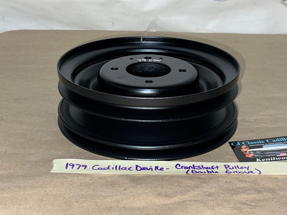 RESTORED 1979 CADILLAC Fleetwood Deville 425 ENGINE HARMONIC BALANCER CRANK CRANKSHAFT PULLEY 2 DOUBLE GROOVE #1610418 - Image 5