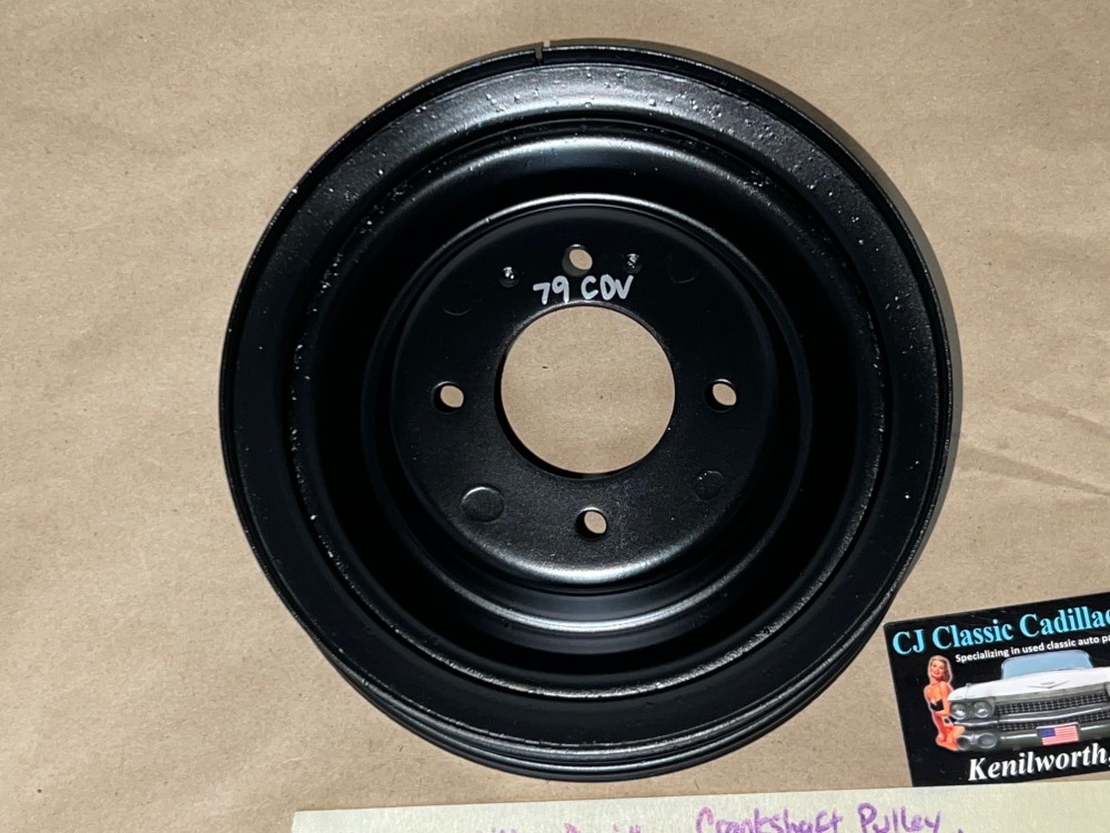 RESTORED 1979 CADILLAC Fleetwood Deville 425 ENGINE HARMONIC BALANCER CRANK CRANKSHAFT PULLEY 2 DOUBLE GROOVE #1610418 - Image 7