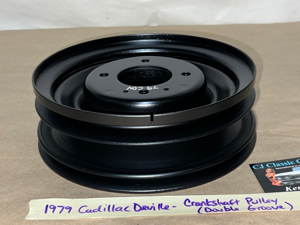 RESTORED 1979 CADILLAC Fleetwood Deville 425 ENGINE HARMONIC BALANCER CRANK CRANKSHAFT PULLEY 2 DOUBLE GROOVE #1610418 - Image 9