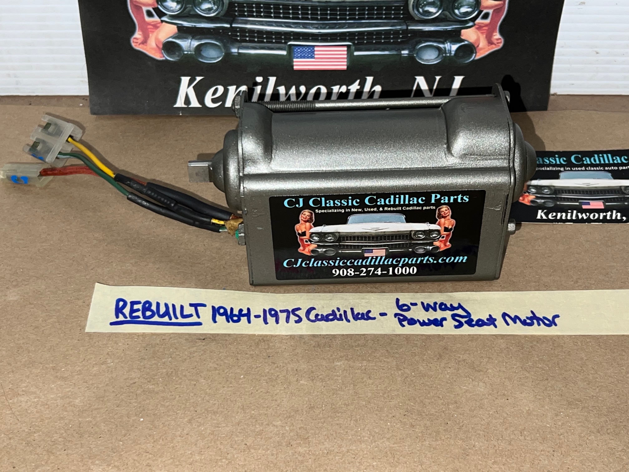 REBUILT 1964 1965 1966 1967 1968 1969 1970 1971 1972 1973 1974 1975 CADILLAC DEVILLE ELDORADO CALAIS FLEETWOOD DELCO ORIGINAL 6 WAY POWER SEAT MOTOR #4960550 - Image 9
