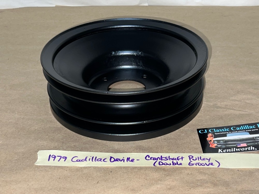 RESTORED 1979 CADILLAC Fleetwood Deville 425 ENGINE HARMONIC BALANCER CRANK CRANKSHAFT PULLEY 2 DOUBLE GROOVE #1610418 - Image 14