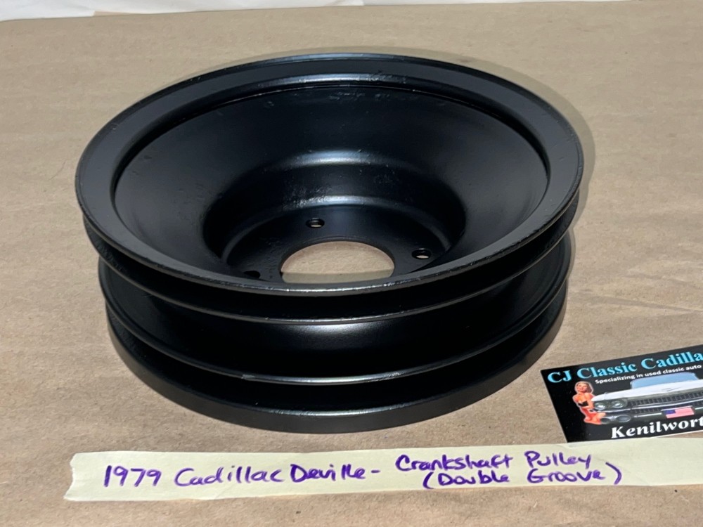 RESTORED 1979 CADILLAC Fleetwood Deville 425 ENGINE HARMONIC BALANCER CRANK CRANKSHAFT PULLEY 2 DOUBLE GROOVE #1610418 - Image 16
