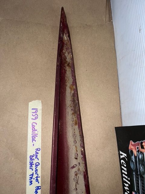 OEM 1959 Cadillac Deville Eldorado Fleetwood REAR QUARTER PANEL INNER OR OUTER BLISTER TRIM #3631999/#4766262 - Image 19