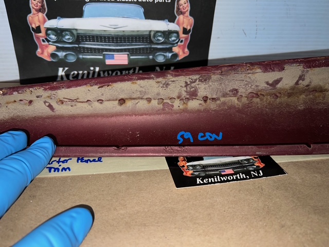 OEM 1959 Cadillac Deville Eldorado Fleetwood REAR QUARTER PANEL INNER OR OUTER BLISTER TRIM #3631999/#4766262 - Image 15