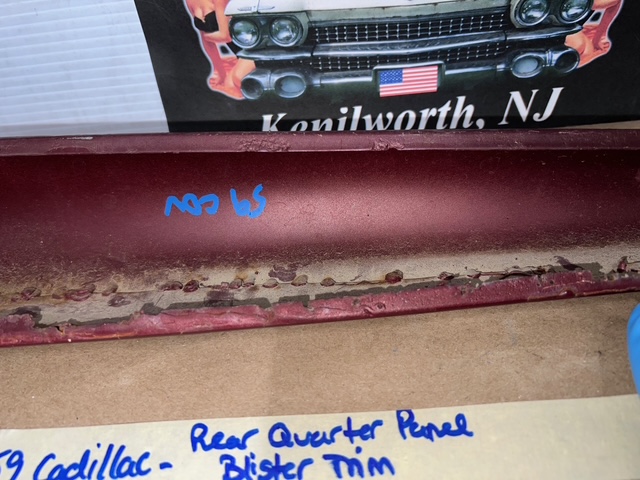 OEM 1959 Cadillac Deville Eldorado Fleetwood REAR QUARTER PANEL INNER OR OUTER BLISTER TRIM #3631999/#4766262 - Image 5