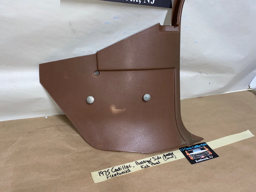 OEM 1971 1972 1973 1974 1975 1976 Cadillac Deville Eldorado Fleetwood Calais RIGHT PASSENGER SIDE LOWER KICK PANEL TRIM - CAMEL/BUCKSKIN #9826586 - Image 2