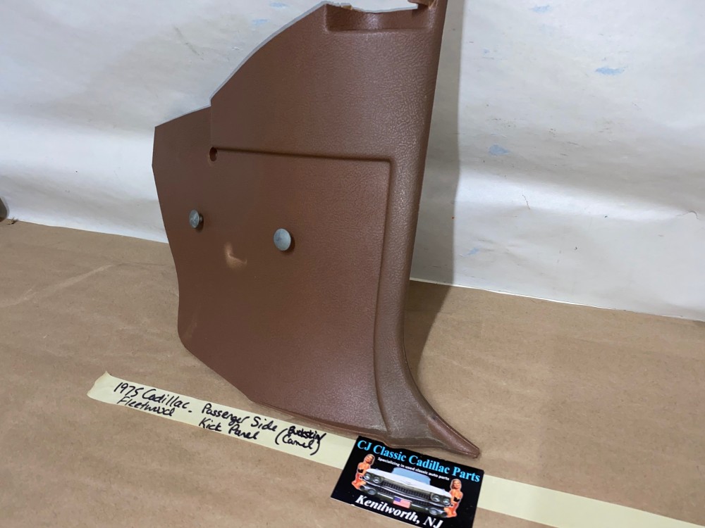 OEM 1971 1972 1973 1974 1975 1976 Cadillac Deville Eldorado Fleetwood Calais RIGHT PASSENGER SIDE LOWER KICK PANEL TRIM - CAMEL/BUCKSKIN #9826586 - Image 3