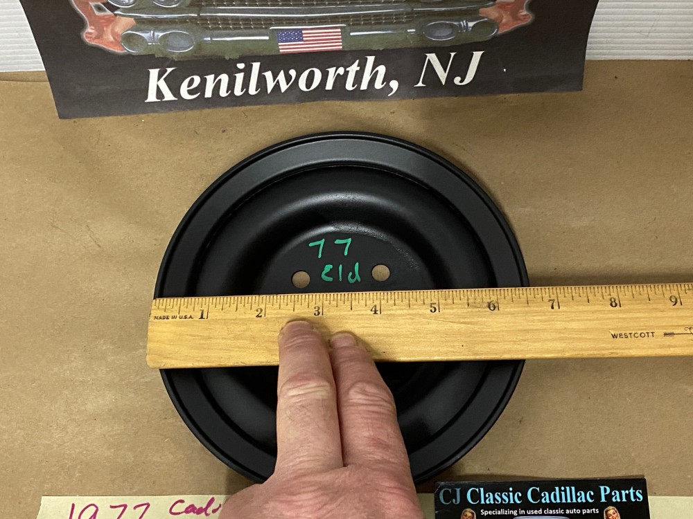 RESTORED 1976 1977 1978 Cadillac Deville Eldorado Fleetwood WATER PUMP PULLEY SINGLE GROOVE (WITHOUT A.I.R) #1609647 - Image 3