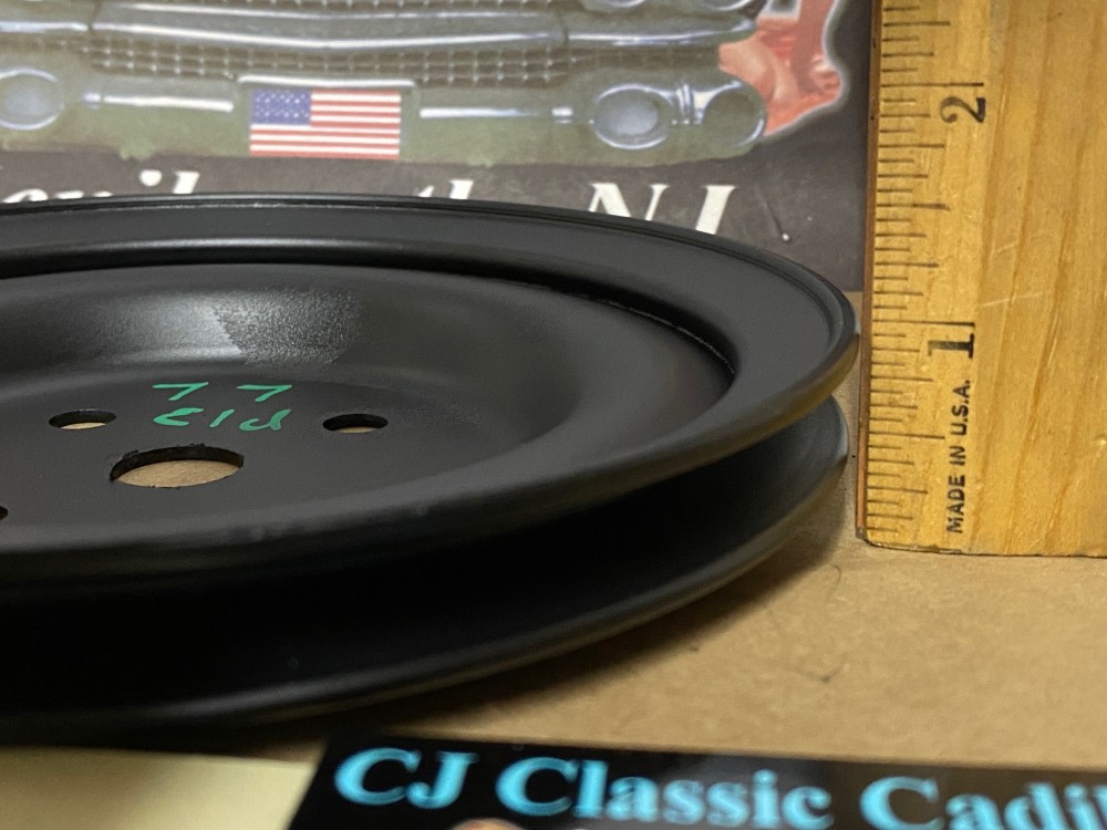 RESTORED 1976 1977 1978 Cadillac Deville Eldorado Fleetwood WATER PUMP PULLEY SINGLE GROOVE (WITHOUT A.I.R) #1609647 - Image 2