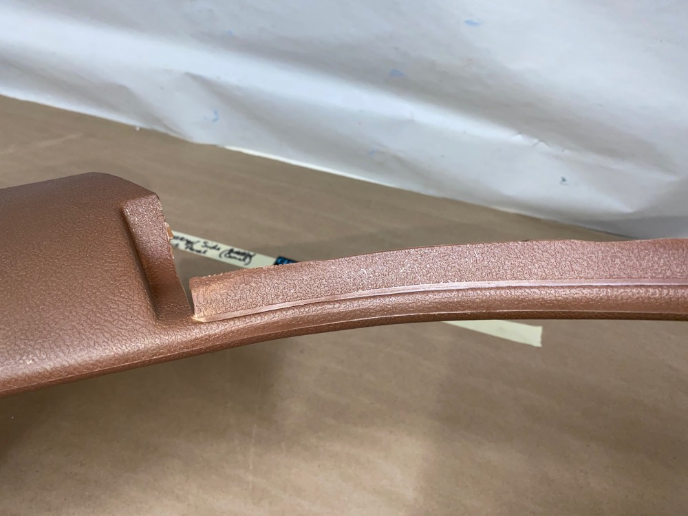 OEM 1971 1972 1973 1974 1975 1976 Cadillac Deville Eldorado Fleetwood Calais RIGHT PASSENGER SIDE LOWER KICK PANEL TRIM - CAMEL/BUCKSKIN #9826586 - Image 9