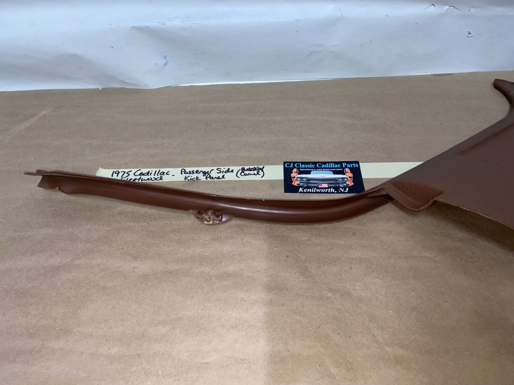 OEM 1971 1972 1973 1974 1975 1976 Cadillac Deville Eldorado Fleetwood Calais RIGHT PASSENGER SIDE LOWER KICK PANEL TRIM - CAMEL/BUCKSKIN #9826586 - Image 13