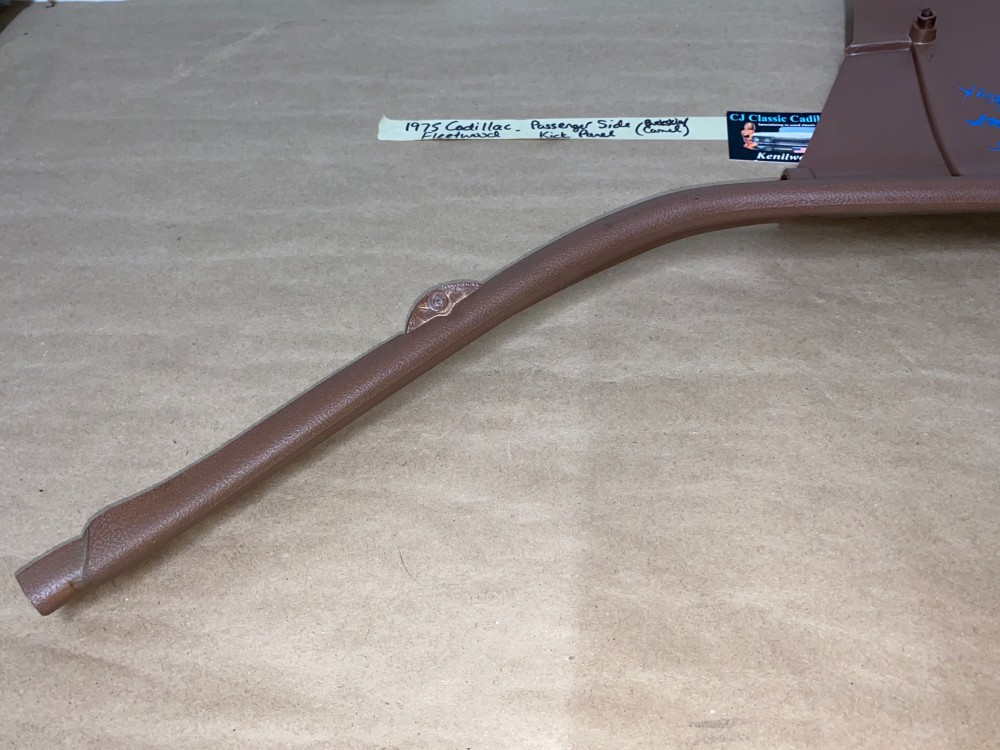OEM 1971 1972 1973 1974 1975 1976 Cadillac Deville Eldorado Fleetwood Calais RIGHT PASSENGER SIDE LOWER KICK PANEL TRIM - CAMEL/BUCKSKIN #9826586 - Image 20