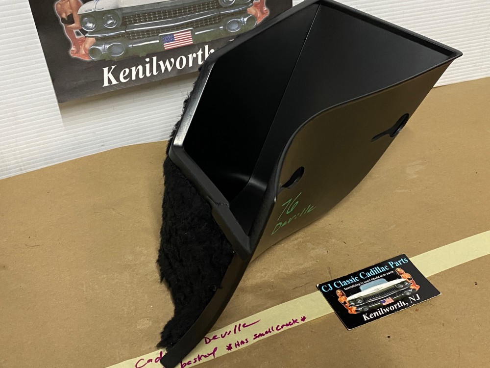 OEM 1971 1972 1973 1974 1975 1976 Cadillac Deville Eldorado Fleetwood Calais RIGHT PASSENGER SIDE KICK PANEL WASTE BASKET TRASH CAN BLACK - Image 8