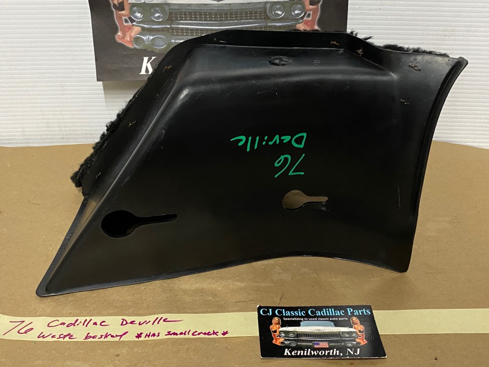 OEM 1971 1972 1973 1974 1975 1976 Cadillac Deville Eldorado Fleetwood Calais RIGHT PASSENGER SIDE KICK PANEL WASTE BASKET TRASH CAN BLACK - Image 9